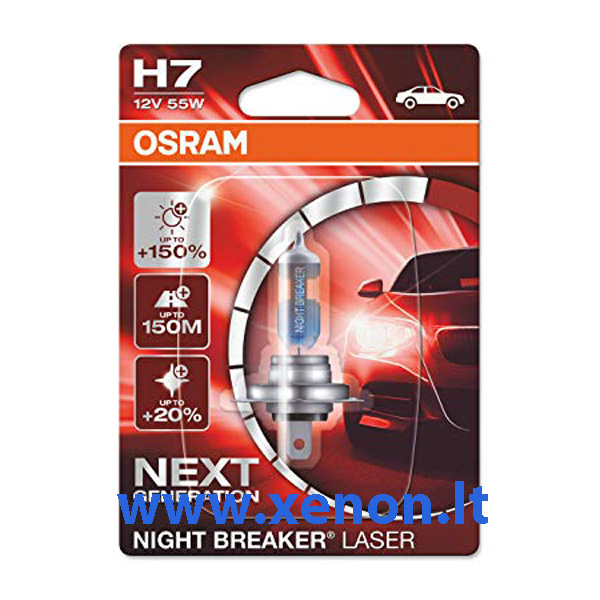 OSRAM H7 Night Breaker LASER +150 lemputės-2